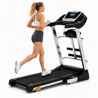 Tapis de course électrique pliable avec fonction marche et marchepieds