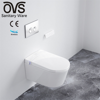 WC intelligent moderne Ovs Ce Europe, cuvette de toilette en céramique pour fille chinoise, siphon mural, WC suspendu