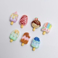 Nuovo Set Creativo da 60 Pezzi di Modelli in Resina Realistici di Cibo in Miniatura per Case delle Bambole, Gelato Estivo, Cabochon Flatback per Scrapbooking e Decorazione Telefono