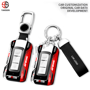ABS Racing <span class=keywords><strong>Key</strong></span> Bìa trường hợp <span class=keywords><strong>Shell</strong></span> cho <span class=keywords><strong>Mitsubishi</strong></span> Outlander Lancer Eclipse EX asx chéo Colt Pajero Grandis Keychain phụ kiện - Product Image 4