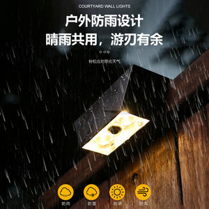 Lámpara Solar de Pared para Exteriores, Impermeable, para Escaleras, Jardín, Camino, Luz LED para Escalones, Iluminación Nocturna Automática para Patio y Valla - Product Image 4