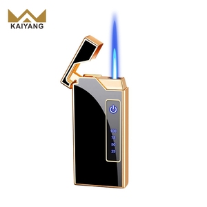 Briquet à <span class=keywords><strong>gaz</strong></span> électrique avec torche coupe-vent rechargeable à flamme bleue, <span class=keywords><strong>charge</strong></span> rapide USB, Smart Touch - Product Image 3