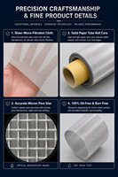 Kawat Jaring Anyaman Twill Baja Tahan Karat 316L 150 300 Mesh untuk Filter Kimia