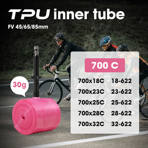 Cámara de Aire de TPU Ultraligera CYCLAMI de 30g para Bicicletas de Carretera 700C, 45/65/85mm, Accesorios de Ciclismo, Cámara de <span class=keywords><strong>Bicicleta</strong></span> de Carretera - Product Image 2