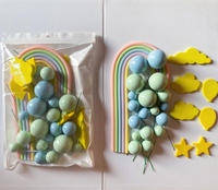 Décoration de gâteau DIY arc-en-ciel avec ballons et boules en mousse pour baby shower, anniversaire, fête, décorations de gâteaux, fournitures colorées