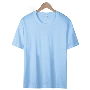 Gran oferta verano 100% algodón camiseta de manga corta Unisex Color sólido agradable a la piel camiseta versátil - Product Image 3