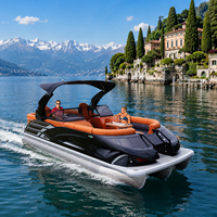 Bateau ponton personnalisé de style sportif S-22A avec écran LCD et direction hydraulique pour les escapades aquatiques de week-end