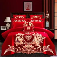 Meilleur prix, qualité supérieure, imprimé, 100% polyester, luxe, jacquard, ensemble de couvre-lit 4 pièces, éco-responsable, réversible