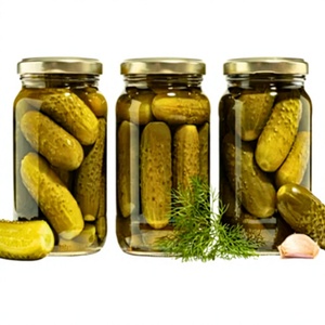 Pepinos fermentados orgánicos en salmuera en frasco |   Proveedor de Pepinillos en Conserva a Granel |   Precio de Exportación Competitivo, Fabricante OEM - Product Image 1