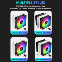 Ventilateur de refroidissement CPU SNOWMAN 90 mm, 2 caloducs, 3 broches, couleur arc-en-ciel, compatible Intel LGA 1700 1200 1150 1151 1155 AM4