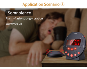 Khi chuông cửa reo Đồng hồ báo thức làm cho một rung động nhắc nhở Sonic cảnh báo rung Đồng hồ cho người điếc - Product Image 3