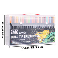 Marqueurs d'art lavables sans bavures, stylos de coloriage pour enfants, pointe souple, stylos aquarelle, éducation précoce, cours d'art scolaire