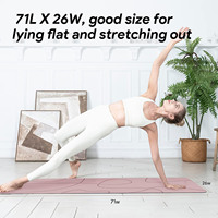 Personnalisé avancé 4mm d'épaisseur écologique sport fitness entraînement à domicile anti-dérapant déchirure rose grand tapis de yoga rang