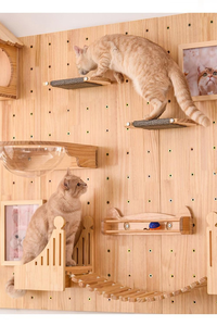 Oferta Exclusiva Personalizada Todo en Uno de Árbol para Gatos 3D Montado en la Pared con Múltiples Niveles y Estructura de Soporte Estable - Product Image 4