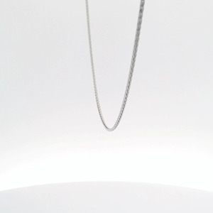 Luxury Sleek Polished White Pt950 Fine Smooth <b>Rope</b> Minimalist Choker Necklace Unisex Premium Long Lasting Platinum Jewelry Gift - Product Image 1