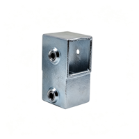 Connecteur de tube carré 50x50 sans soudure, raccord de tuyau en fonte, coude à 90 degrés pour cadre de garde-corps et abri de voiture