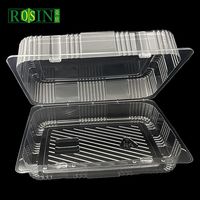 Boîte à clapet de fruits transparente en plastique PET de qualité alimentaire 500g personnalisée Punnet d'emballage de fraises pour supermarché
