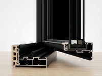 Ventana de Aluminio con Certificación Pasivhaus K=0.8 de Ultra Bajo Consumo Energético, Aislamiento Térmico Externo, Revestimiento WPC, Sistema de Ventana Oscilobatiente