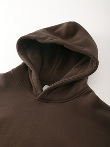 Custom Men's 100% Cotton 340 GSM Hoodie Blank Drop-Shoulder Oversized Pullover Heavyweight French Terry Hoodie - Product Image 4