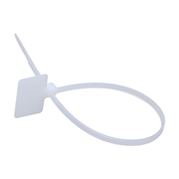 Attaches de marqueur de câble autobloquantes 2.5*100mm 1000 pièces étiquettes de fil de Nylon colorées étiquettes blanches en plastique attaches zippées de câble personnalisables OEM