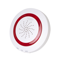 Sirène sans fil 433 MHz alimentée par courant alternatif, alarme de sécurité >90 dB avec détection de 20-30 m pour usage domestique et commercial, installation facile