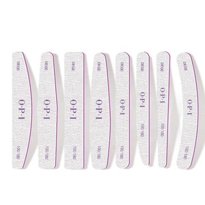 Custom Logo Five Styles Shapes Zebra Nail Files Emery Board Purple Plastic+Emery Professional Nail File for Manicure