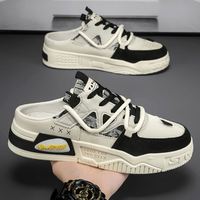 Chaussures décontractées pour hommes, style mule à bout enveloppé, nouveau modèle pratique, faciles à enfiler, sans talon, en maille, pour jeunes