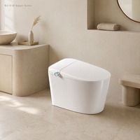 WC intelligent à siphon avec bidet électrique, siège chauffant, couvercle automatique et fonctionnement silencieux pour salle de bain