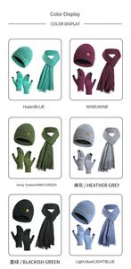 Ensemble 3 pièces bonnet, écharpe et gants en tricot jacquard pour homme et femme, chaud et élégant pour l'hiver - Product Image 3