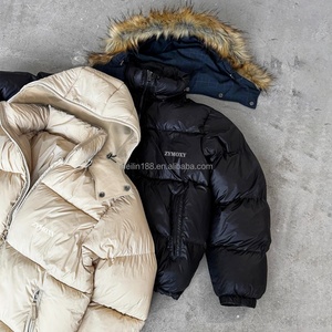 Custom Design Ultra <b>Light</b> Duck Goose Coat Quilted Padded Bomber Bubble Down <b>Jacket</b> Detachable Faux Fur Hoody Down <b>Puffer</b> <b>Jackets</b> - Product Image 3