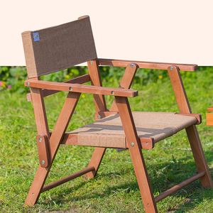 Chaise de camping pliante portable en bois pour extérieur, modèle directeur, économique - Product Image 3