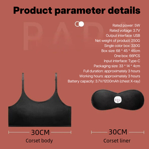Masseur de poitrine chauffant sans fil électrique OEM avec physiothérapie infrarouge et masseur vibrant pour l'augmentation de la poitrine - Product Image 6