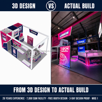 Stand d'exposition modulaire personnalisé 20x30 en aluminium avec sublimation par transfert thermique SEG - Léger, portable et facile à assembler