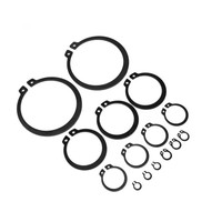 100pcs 304 Stainless Steel 8-18mm Shaft C Type External Circlip Plain ISO Standard Bearing Retaining Clip Snap Ring Washer