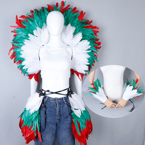 Set Professionale Unisex di Ali di Piume + Gonna + Copri Polsi, Costume Soffice e Morbido per Cosplay, Halloween, Natale, Matrimoni - Product Image 2