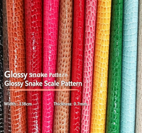 Tissu en cuir synthétique PU gaufré crocodile 1,0 mm pour canapés, sacs et projets DIY