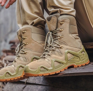 TSB07 Stock Asiaon Heavy Duty <b>Hiking</b> Camping Mountaineer Climbing CP Camouflage Tactical Long <b>Boots</b> - Product Image 4