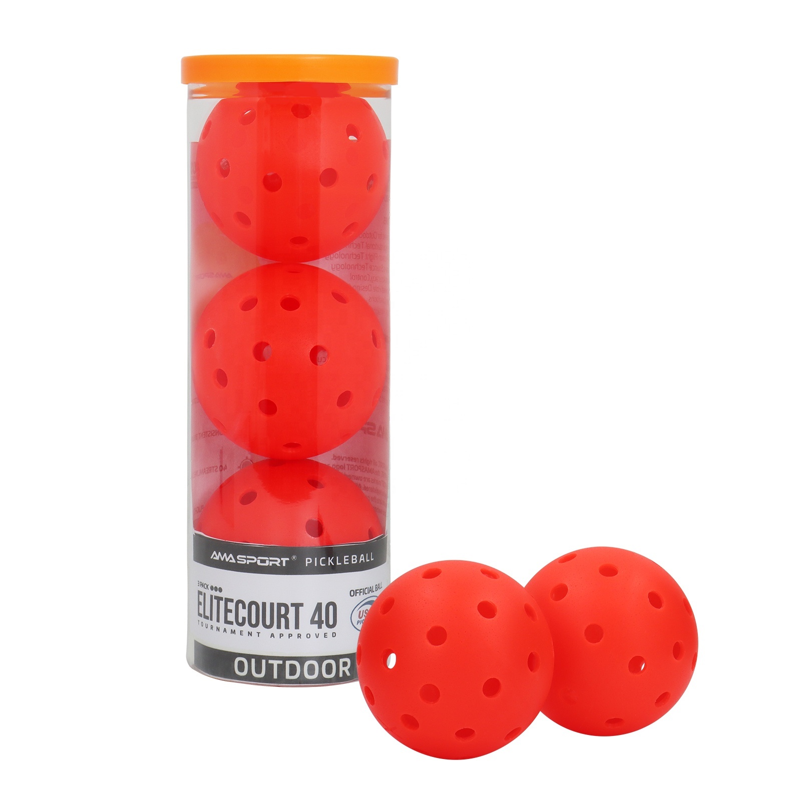 Manufacturer Custom Logo Colorful 26 Holes 40 Holes Outdoor Indoor Accessories Pickleball Balls