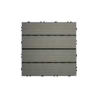 300*300*20mm Carreaux de terrasse creux en WPC à emboîtement imperméables Plancher composite bois-plastique contemporain lisse pour terrasses