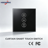 Hooanke Sakelar Tirai Kaca Pintar WIFI Standar EU/UK, Kontrol Suara Tuya Smart Life Alexa. Mendukung OEM & ODM.