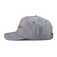 Casquette de baseball unisexe pour adulte, style vintage, sportive, en coton, à 5 panneaux, avec bordure colorée à rayures, de haute qualité