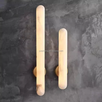 Applique murale moderne et minimaliste italienne de luxe tout en cuivre pour chambre à coucher salon LED design de fond en marbre personnalisable