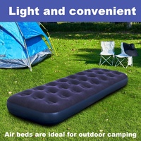 Matelas Gonflable Simple de Haute Qualité, Épais, pour Extérieur, Lit Gonflable de Camping, Matelas Pliant Floqué, Matelas Paresseux