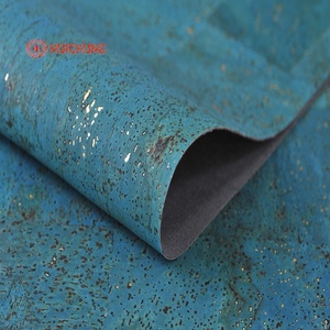 Bồ Đào Nha Thân Thiện Với Môi Tự Nhiên Cork Da Ánh Sáng Màu Xanh Với Phim Vàng Tự Nhiên Cork Chất Liệu Cho Túi - Product Image 2