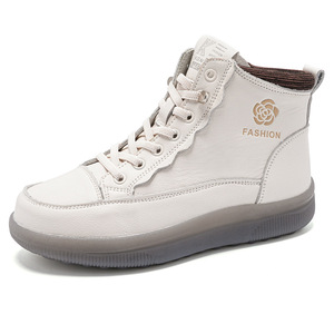 Bottines courtes à semelle épaisse, bottes Martin décontractées, confortables, à lacets, chaussures de marche quotidiennes pour l'extérieur - Product Image 3