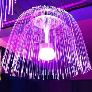 Hot Sale Decorative <strong>Lamps</strong> Fiber Optic Chandelier with <strong>Jellyfish</strong> Shape Fibre Optic <strong>Lamp</strong> - Product Image 2