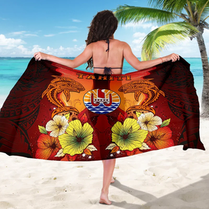 Impression de logo sur sarong de plage, sarongs de <span class=keywords><strong>Tahiti</strong></span>, paréos pour femmes, sarong personnalisé - Product Image 2