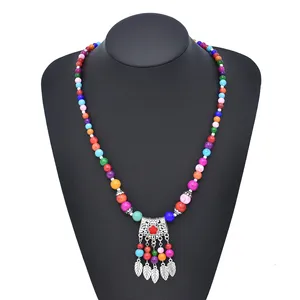 Bohemian Vintage Ketting Prachtige Patroon Kralen Voorhoofd Hanger Etnische Choker Voor Vrouwen Meisjes Verjaardagscadeau