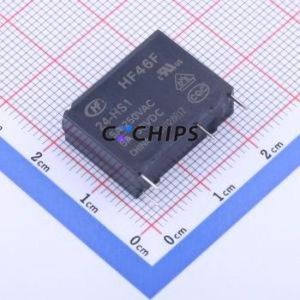 HF46F/024-HS1 Power Relay Through hole,7x20.5mm Relay 24V 1 Normally Open: 1A (SPST-Normally Open)::: 4 5A-30VDC/5A-250VAC - Product Image 1
