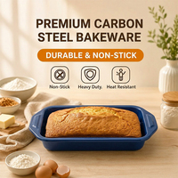 Loyang kue anti lengket persegi panjang, panci panggang kue tugas berat baja karbon cetakan roti panggang Turki